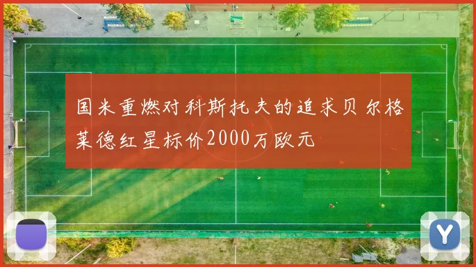 国米重燃对科斯托夫的追求贝尔格莱德红星标价2000万欧元